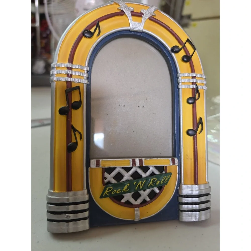 Jukebox Rock N Roll Picture Frame Holds 3